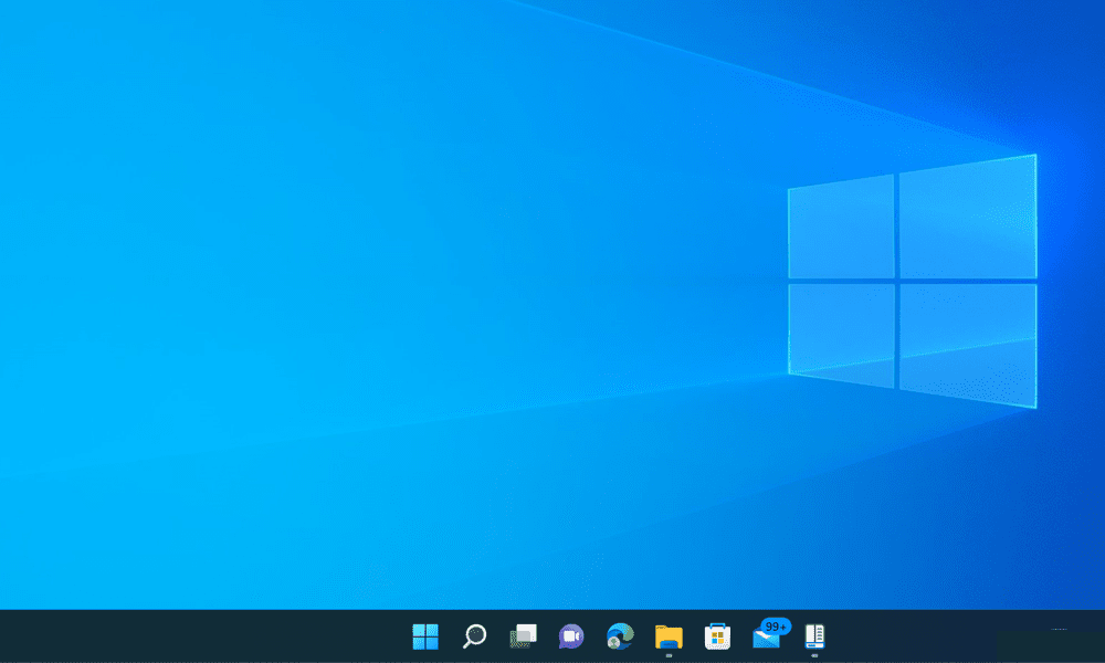 Windows 11 -tehtäväpalkki esillä