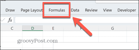Excel-kaavat-valikko