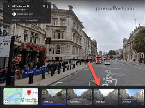 Vanhojen Street View -kuvien valitseminen Google Mapsissa