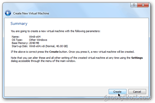 VirtualBox-yhteenveto Vm Windows 8