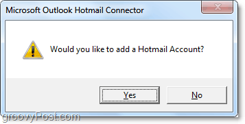 lisää hotmail-tili Outlookiin liitintyökalun avulla