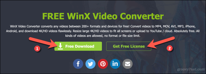 Ladataan WinX Video Converter