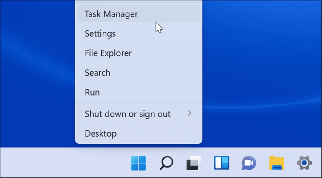 Avaa Task Manager Windows 11:ssä
