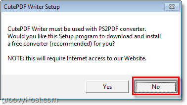 Vältä PS2PDF: n asentamista Windows 7: ään
