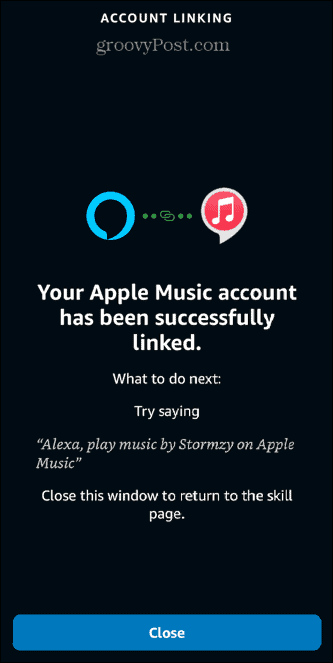 alexa apple music tili yhdistetty