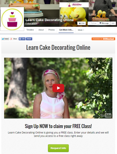 oppia kakun koristelu online-Facebook-sovelluksessa