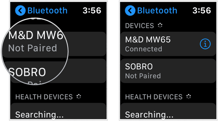 Apple Watchin Bluetooth-pariliitos