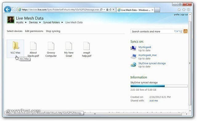 Windows Live Mesh 2011 for Mac: Aloittaminen