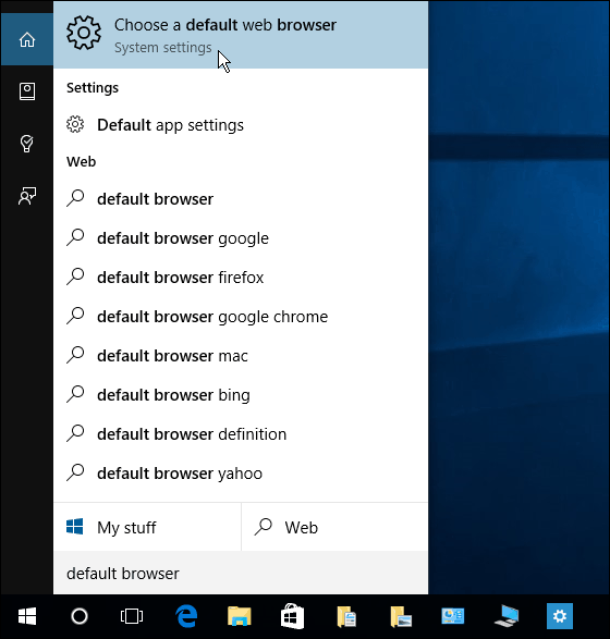 Cortana-haku Windows 10