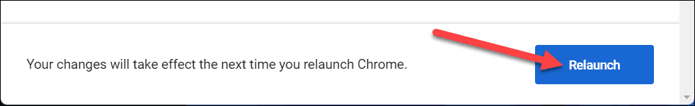 Käynnistä Chrome uudelleen -painike