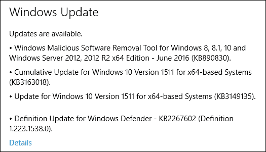 Uusi Windows 10 -tietokonepäivitys KB3163018 Build 10586.420 saatavilla (myös mobiililaitteille)
