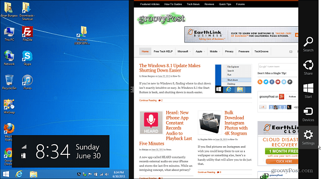 Windows 8.1 moderni käyttöliittymäpöytä