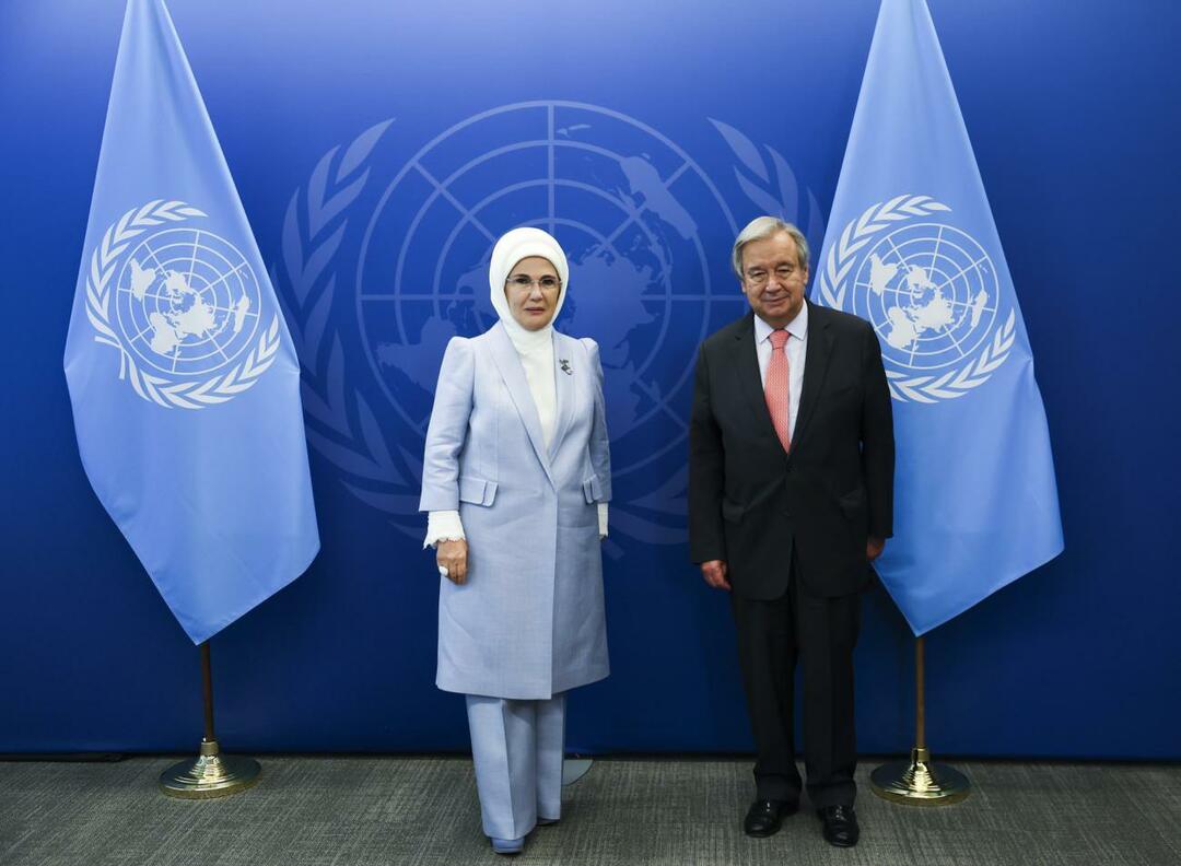 YK: n pääsihteeri ja Emine Erdoğan allekirjoittivat hyvän tahdon julkilausuman