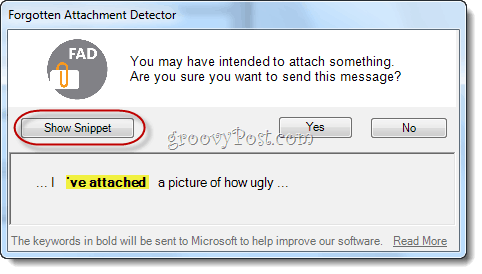 Unohtunut liitetiedostin Microsoft Outlookille
