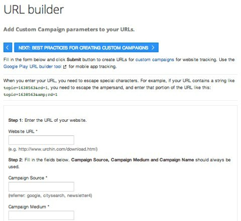 google URL-rakennustyökalu