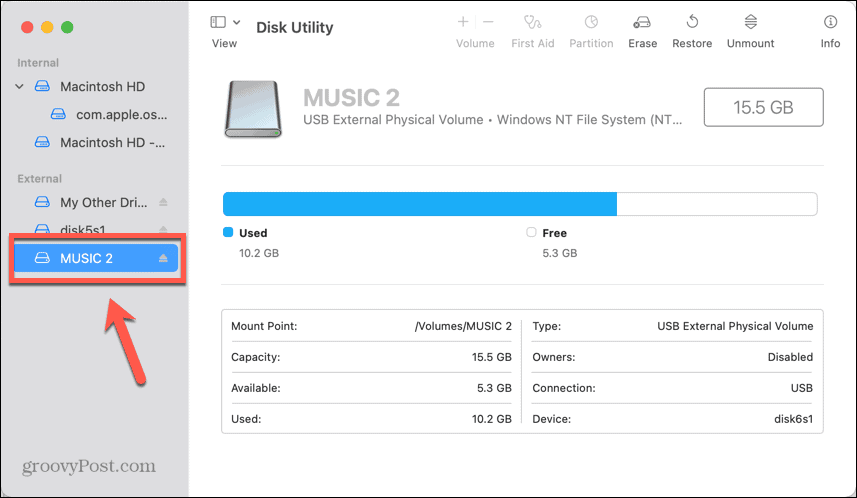 mac usb-asema