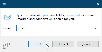 Avaa komentokehote-ikkuna Windows 10: ssä