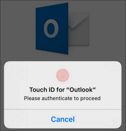 Valitse ID Outlook iPhone