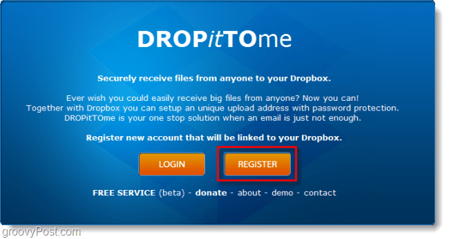 luo dropittome dropbox -lähetystili