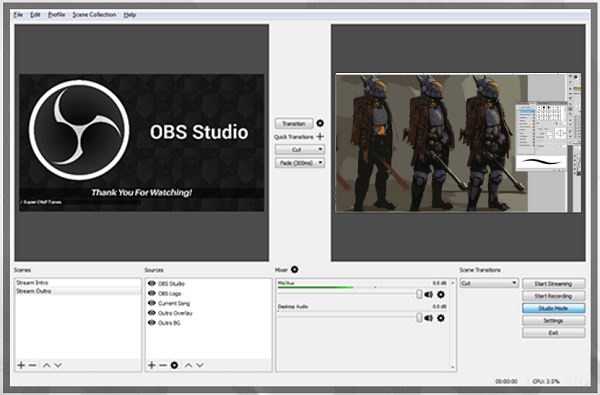 OBS Studios on hyvä, ilmainen suoratoistovaihtoehto.