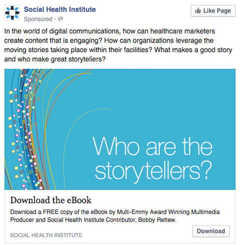 sosiaaliterveyslaitoksen facebook-mainos