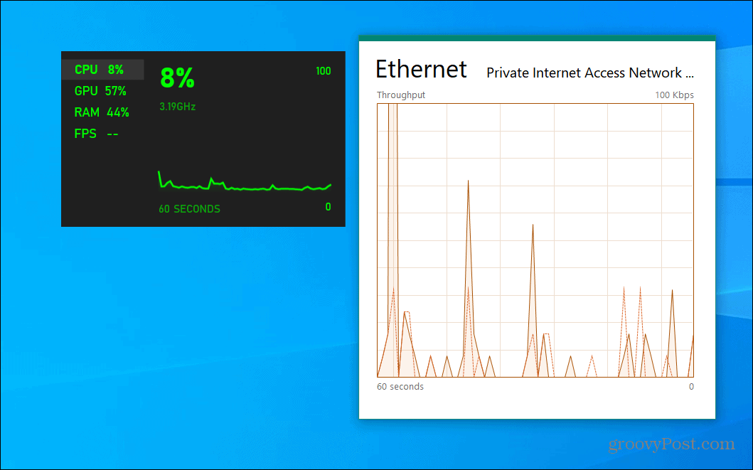 Piilotettujen suorituskykypaneelien näyttäminen Windows 10: ssä