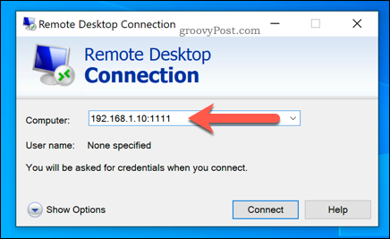 Windows-etätyöpöytäyhteyden muodostaminen käyttämällä mukautettua RDP-porttia