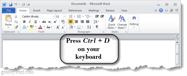 Kuinka muuttaa oletusfonttia Microsoft Word 2010: ssä