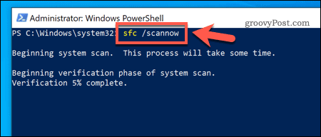 SFC-työkalun käyttäminen Windows 10: ssä