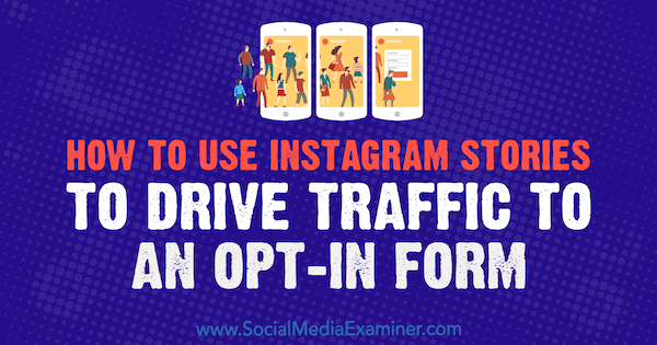 Kuinka käyttää Instagram-tarinoita liikenteen ohjaamiseksi valintalomakkeelle, kirjoittanut Adina Jipa sosiaalisen median tutkijasta.