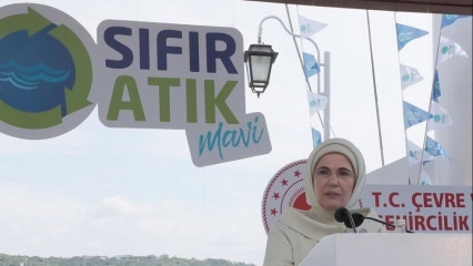 Ensimmäinen lady Lady Erdoğanin ensimmäinen puhelu 'Zero Waste Blue' -hankkeen tukemiseen