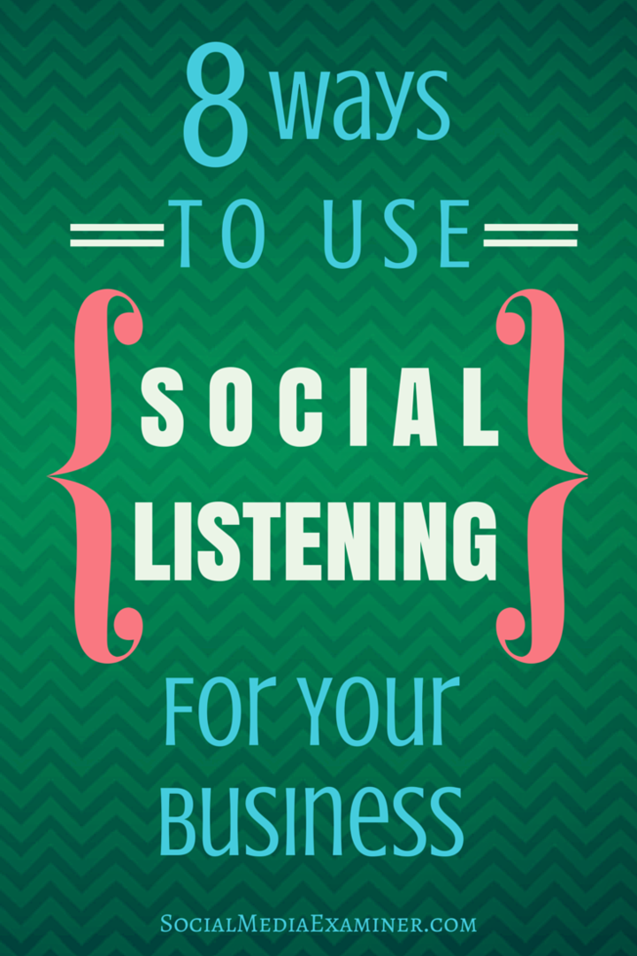 8 tapaa käyttää sosiaalista kuuntelua yrityksellesi