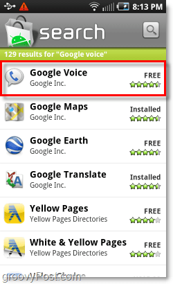 Mobiili Android Market Google Voice