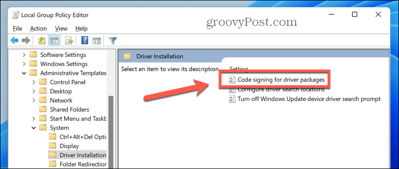Windows 11 koodin allekirjoitus ohjainpaketteja varten