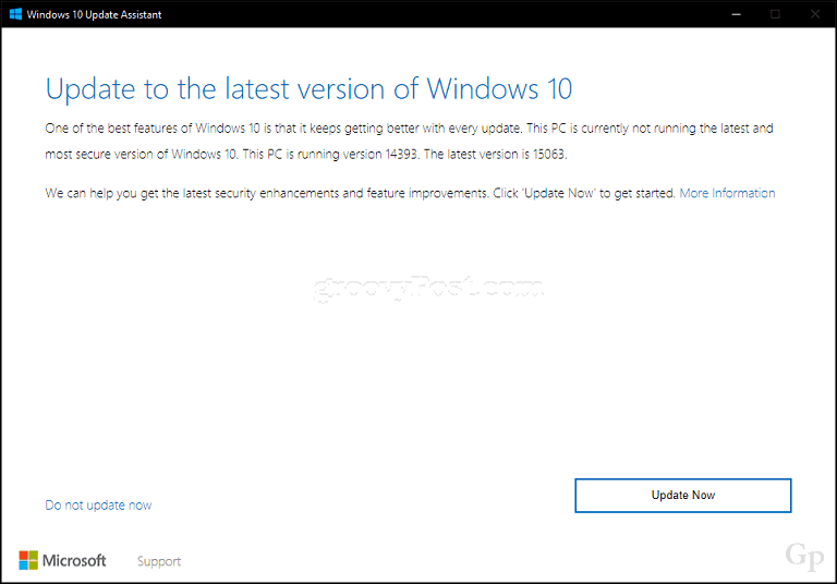 Kuinka voit päivittää Windows 10 -sisällöntekijöiden päivitykseen nyt