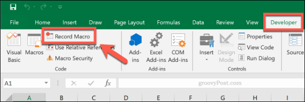 Tallenna makro -painike Microsoft Excelissä