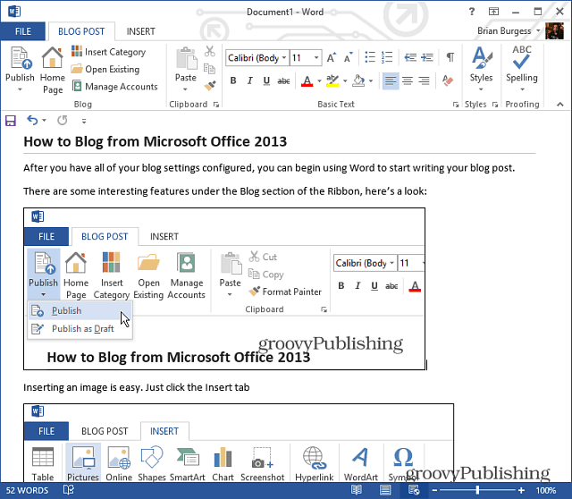 Kuinka luoda ja julkaista blogi-viestejä Word 2013: sta tai 2016: sta