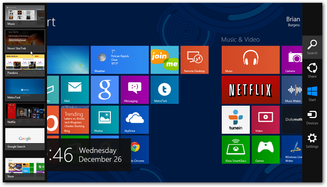 Poista Windows 8: n kuumat kulmat käytöstä valitsemalla Charms Bar and Switcher