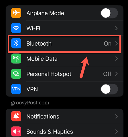iphone bluetooth -asetukset