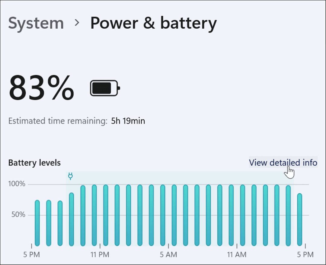 Kuinka tarkistaa akun jäljellä oleva aika Windows 11:ssä