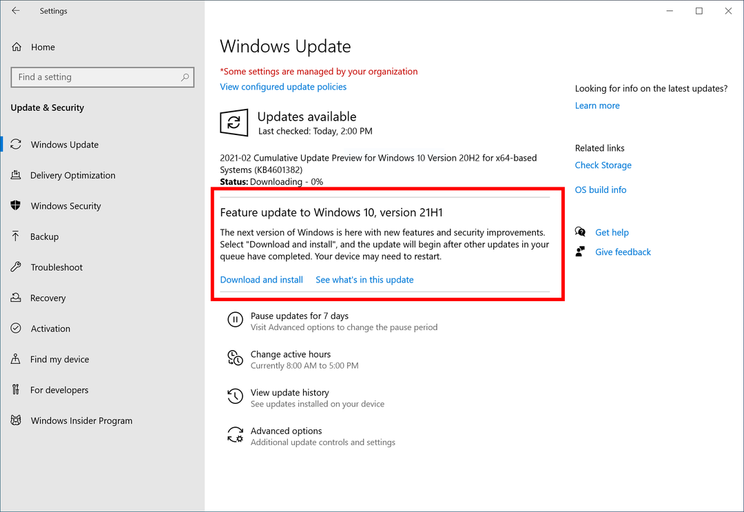 Microsoft julkistaa virallisesti Windows 10 21H1: n