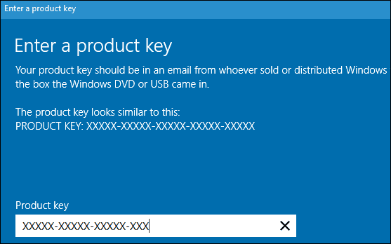 Vaihda Windows 10 -tuoteavain