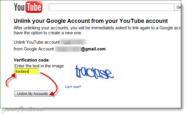 Vahvista, että haluat poistaa google- ja youtube-tilisi linkityksen