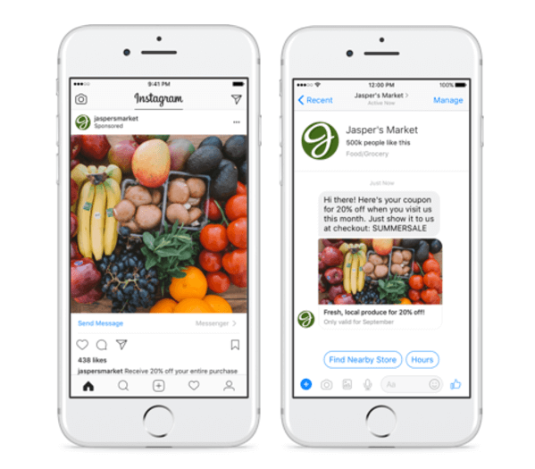 Facebook laajentaa napsauttamalla Messenger-mainoksia Instagramiin.
