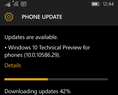 Uusi Windows Mobile -päivitys 10586.29 saatavilla nyt