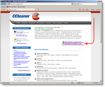 Lataa CCleaner tiedostojen ja välimuistin turvalliseen pyyhkimiseen / poistamiseen Windowsista