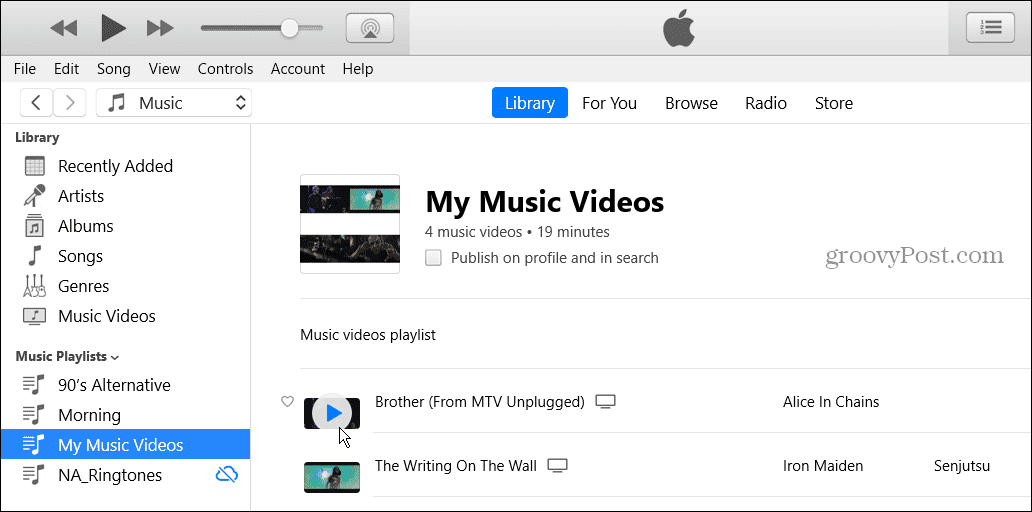 Kuinka luoda videosoittolistoja Apple Musicissa