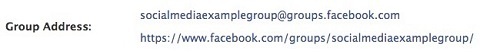 facebook-ryhmän mukautetun URL-osoitteen ponnahdusikkuna