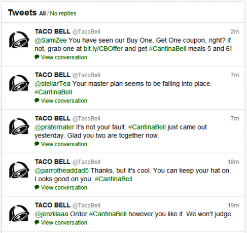 Taco Bell Twitter -syöttö