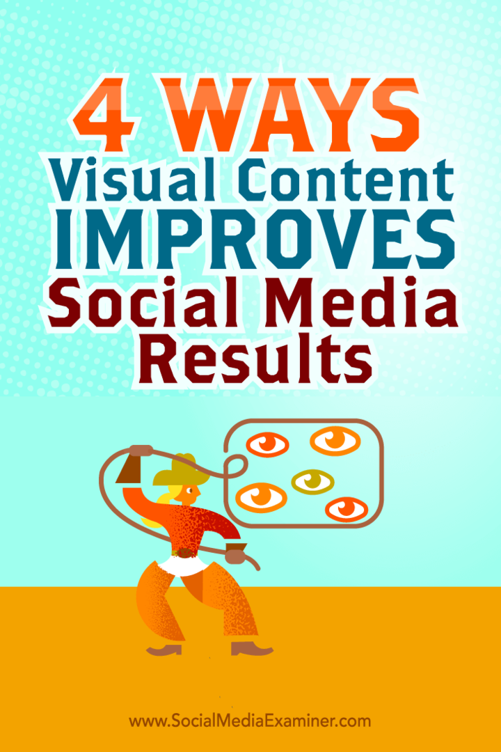 Vinkkejä neljään tapaan parantaa sosiaalisen median tuloksia visuaalisella sisällöllä.